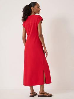 HUSH Athena Twist Detail Dress, True Red - view 2, True Red