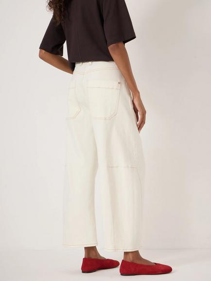 HUSH Bree Barrel Leg Jeans, Ecru - view 2, Ecru