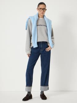 HUSH Embroidered Moderately Social Sweatshirt, Grey - view 2, Grey