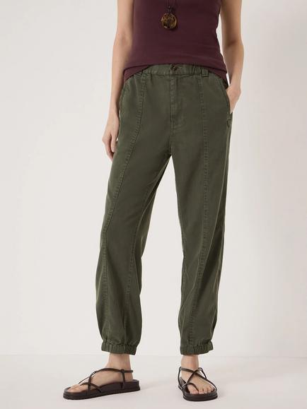 HUSH Anais Slim Fit Washed Joggers, Grey Green, Grey Green