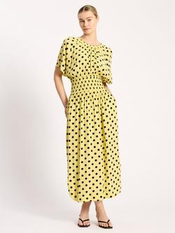 Albaray Iconic Spot Print Dress containing LENZING™ ECOVERO™ Viscose, Yellow, Yellow