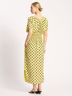 Albaray Iconic Spot Print Dress containing LENZING™ ECOVERO™ Viscose, Yellow - view 2, Yellow