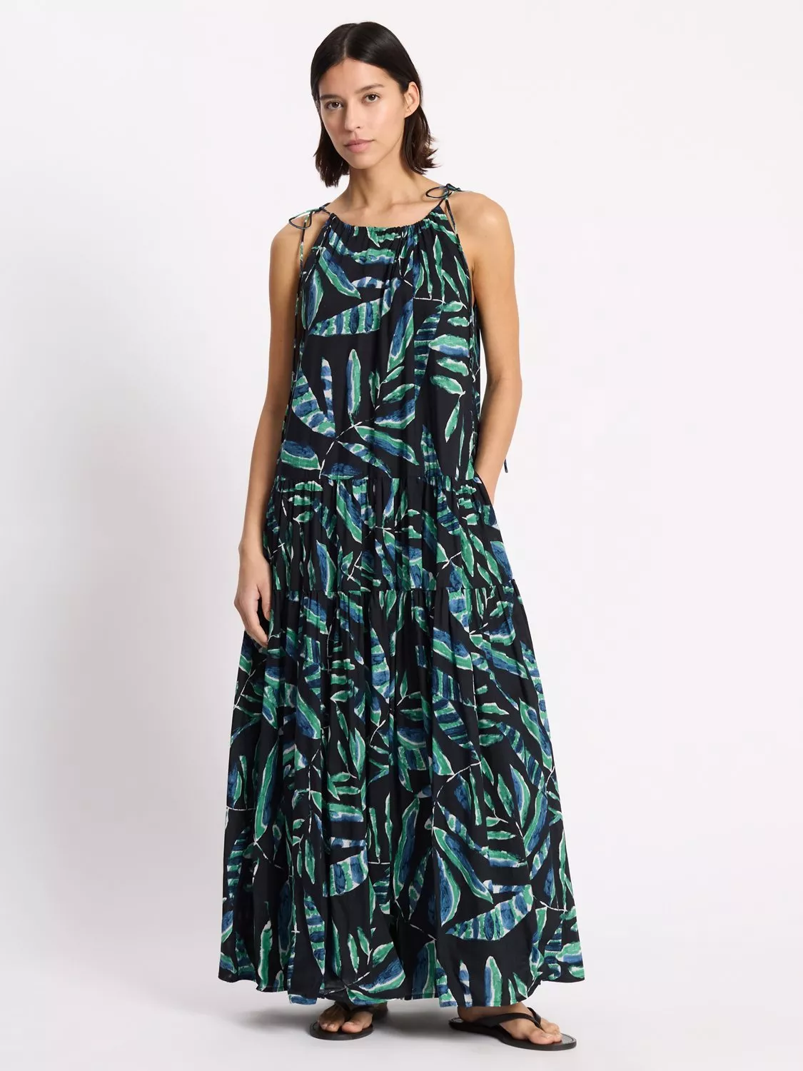 missoni beaded dress Spectacular Missoni Multi Color Knit Halter Dress with Fringe main image 0