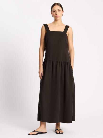Albaray Drop Waist Sleeveless Maxi Dress, Chocolate, Chocolate