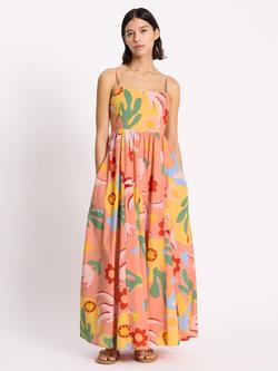Albaray Tropique Print Maxi Dress, Pink/Multi, Pink/Multi