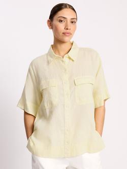 Albaray Pockets Pure Linen Shirt, Lemon, Lemon