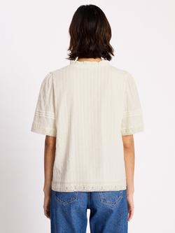 Albaray Dobby Pintuck Sleeve Top, Cream - view 2, Cream