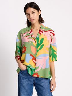 Albaray Tropique Print Shirt containing LENZING™ ECOVERO™ Viscose, Green/Multi, Green/Multi