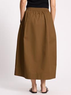 Albaray Tie Waist Sateen Lantern Skirt, Tan - view 2, Tan