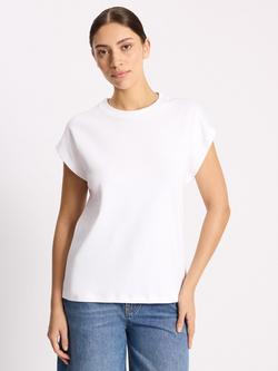 Albaray Extended Shoulder Cap Sleeve T Shirt, White