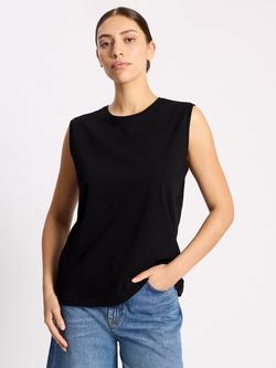 Albaray Extended Shoulder Tank Top, Black, Black