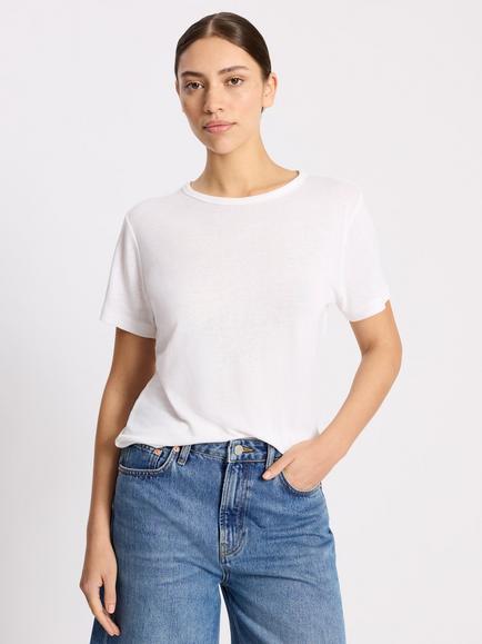 Albaray Crew Neck Slim Fit T-Shirt, White, White