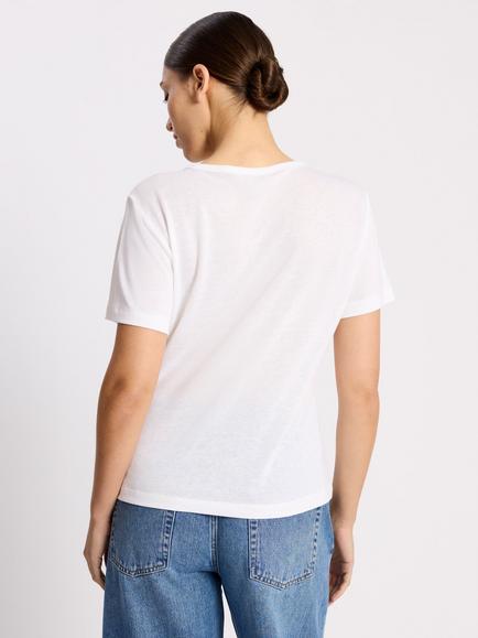 Albaray Crew Neck Slim Fit T-Shirt, White - view 2, White