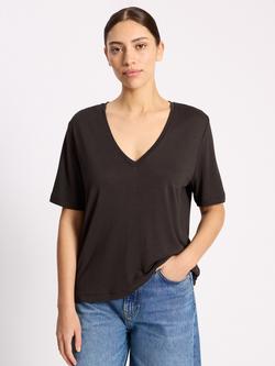 Albaray V-Neck Slim Fit T-Shirt, Chocolate, Chocolate