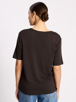 Albaray V-Neck Slim Fit T-Shirt, Chocolate - view 2, Chocolate