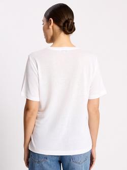 Albaray V-Neck Slim Fit T-Shirt, White - view 2, White