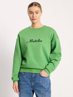 Albaray Relaxed Fit Matcha Sweatshirt, Green, Green