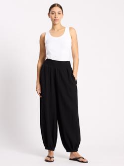 Albaray Cheesecloth Hareem Trousers, Black, Black