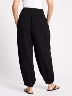 Albaray Cheesecloth Hareem Trousers, Black - view 2, Black