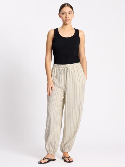 Albaray Pinstripe Balloon Trousers, Cream, Cream