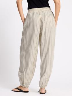 Albaray Pinstripe Balloon Trousers, Cream - view 2, Cream