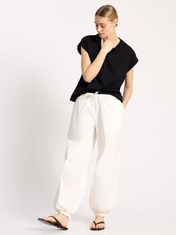 Albaray Balloon Hem Trousers, White, White