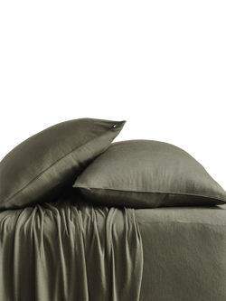 SHLEEP Luxury Merino Jersey Bedding, Olive Grove