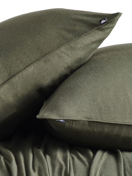 SHLEEP Luxury Merino Jersey Bedding - view 2, Olive Grove