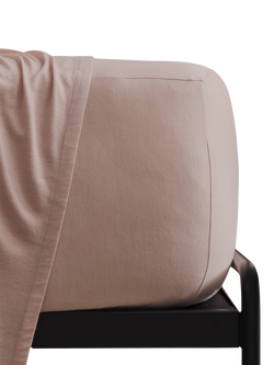 SHLEEP ShleepHalo™ Merino Jersey Fitted Sheet - view 2, Dusty Rose