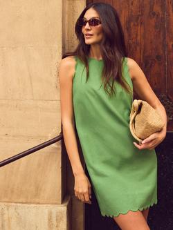 Ro&Zo Scallop Edge Mini Dress, Green