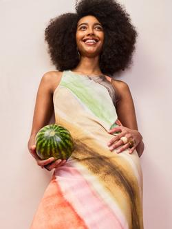 Ro&Zo Ombre Stripe Maxi Dress, Multi - view 2, Multi