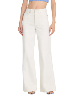 Good American High Rise Wide Leg Palazzo Jeans, Cotton White, Cotton White