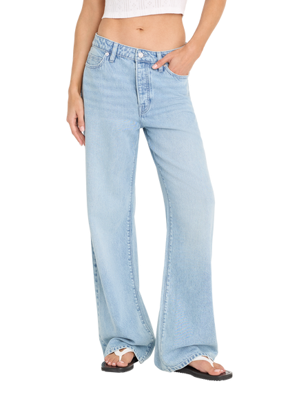 Good American Weightless High Rise Wide Leg Jeans, Indigo1250, Indigo1250