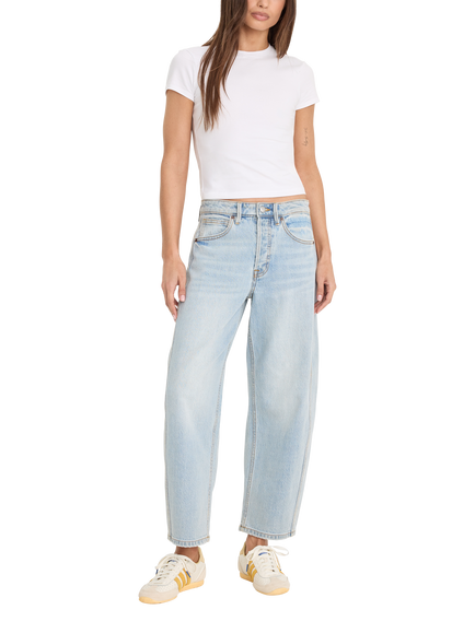 Good American Vintage Barrel Leg Ankle Jeans, Indigo1350, Indigo1350