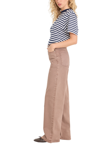 Good American Vintage Wide Leg Stretch Denim Jeans, Brown - view 2, Brown