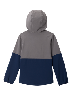 Columbia Kids' Trail Edge Water Repellent Fleece Zip Through Jacket, Navy/Grey - view 2, Navy/Grey