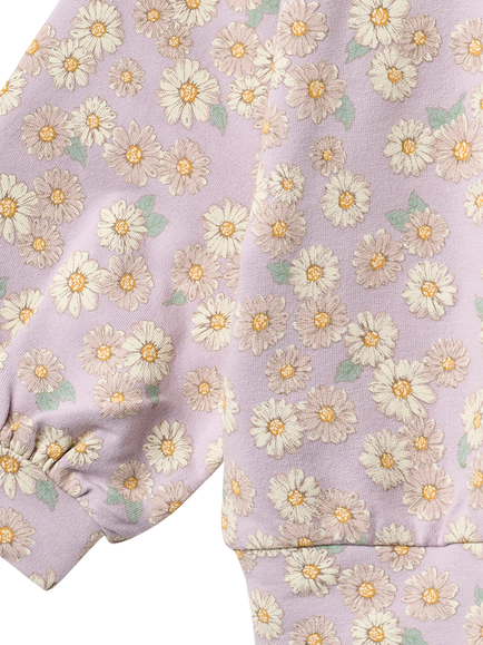 WHEAT Baby Lia Floral Sweatshirt, Lavender - view 2, Lavender