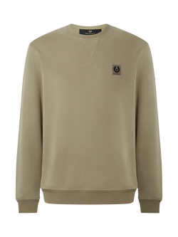 Belstaff Cotton Sweatshirt, Fatigue Green, Fatigue Green