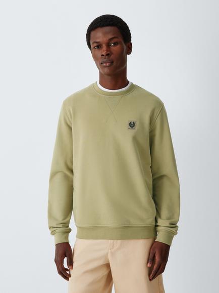 Belstaff Cotton Sweatshirt, Fatigue Green, Fatigue Green