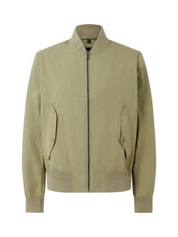 Belstaff Carrier Cotton Blend Bomber Jacket, Fatigue Green, Fatigue Green