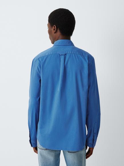 Belstaff Cotton Regular Fit Scale Shirt, Marine Blue - view 2, Marine Blue