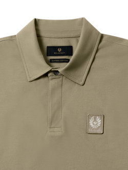 Belstaff Curator Cotton Regular Fit Short Sleeve Polo Shirt, Fatigue Green - view 2, Fatigue Green