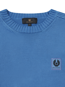 Belstaff Watch Cotton Crew Neck Sweater, Marine Blue - view 2, Marine Blue