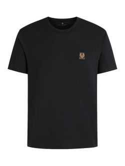 Belstaff Cotton Regular Fit Short Sleeve T-Shirt, Black, Black