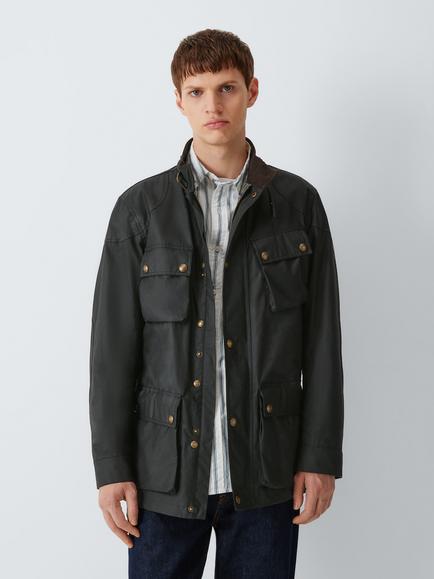 Belstaff Trialmaster Wax Cotton Jacket, Black, Black