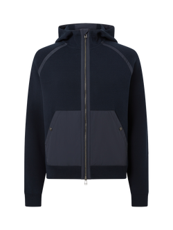 Belstaff Zip-Through Cotton Hoodie, Dark Ink, Dark Ink
