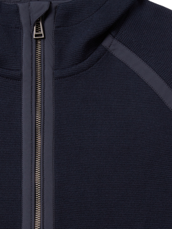 Belstaff Zip-Through Cotton Hoodie, Dark Ink - view 2, Dark Ink