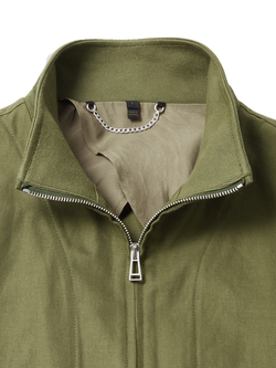 Belstaff Helston Linen Blend Jacket, True Olive - view 2, True Olive