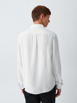 Belstaff Scale Linen Shirt, White - view 2, White
