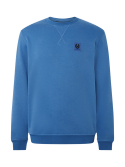 Belstaff Cotton Sweatshirt, Marine Blue, Marine Blue